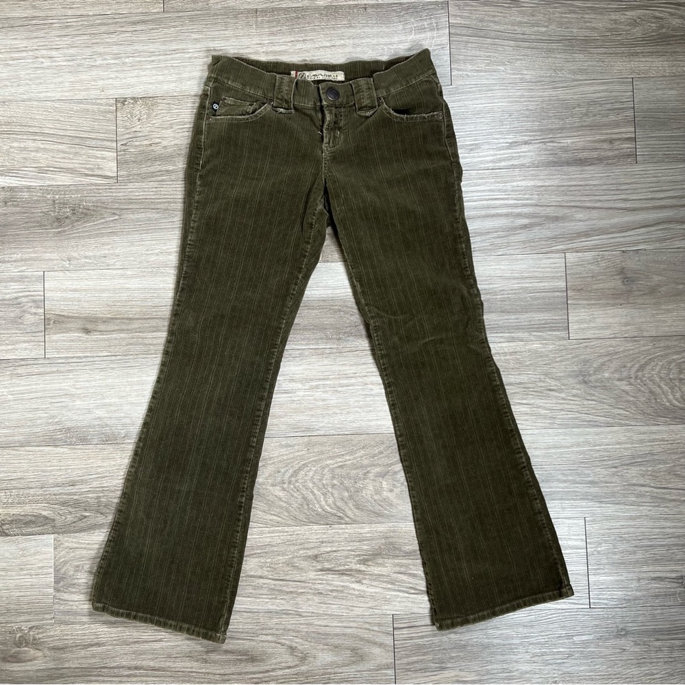 Vintage y2k Z Cavaricci green corduroy flares